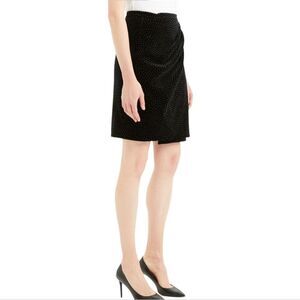 Theory Pleated Wrap Skirt in Dot Velvet Womens Size 8